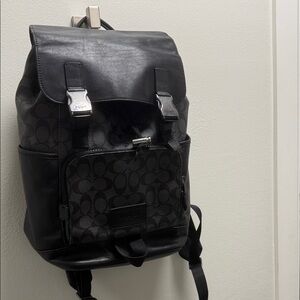 Coach Signature Black and Gray Men's Backpack